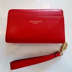 New Aspinal of London Red Leather Purse